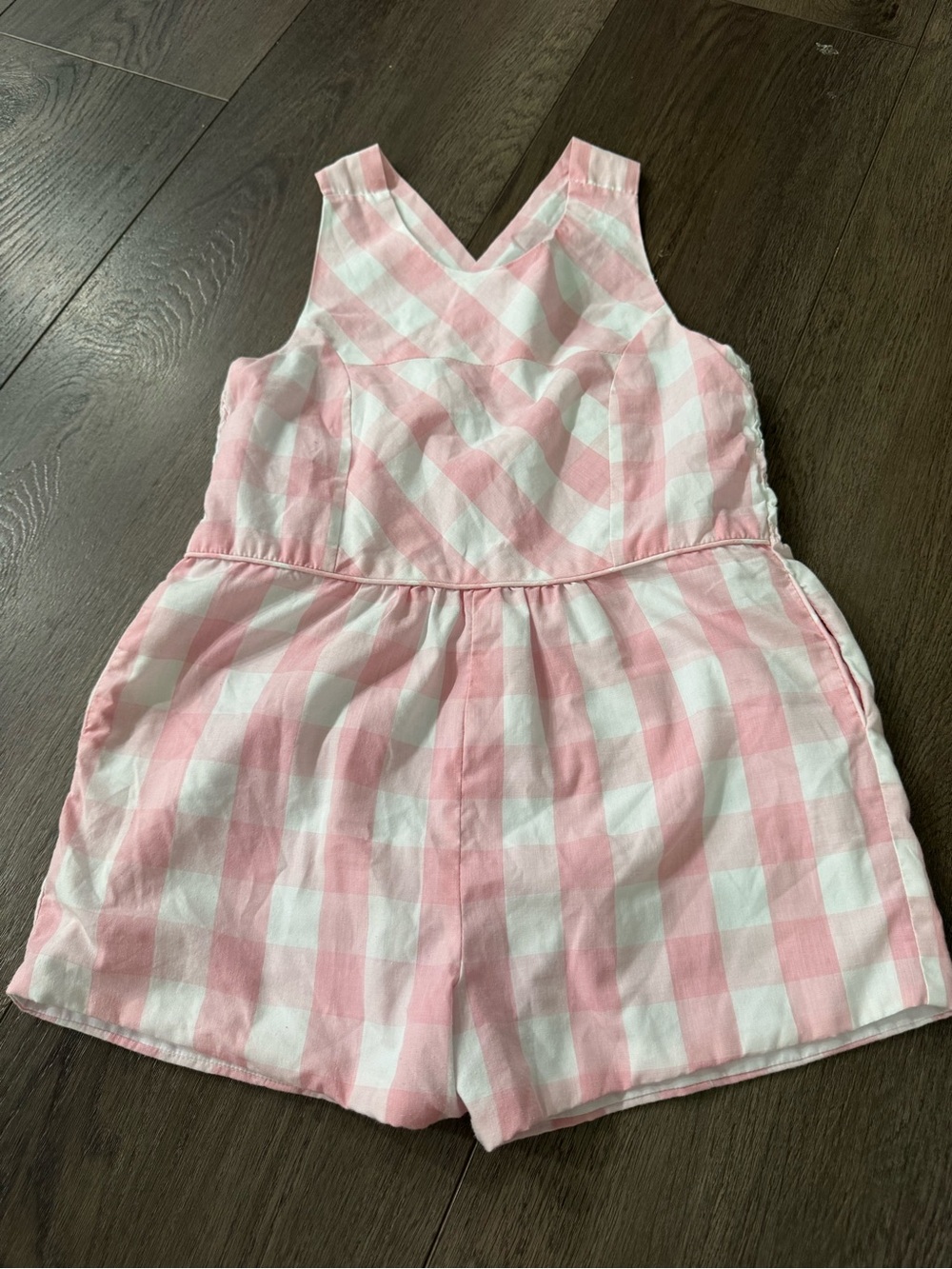The Beaufort Bonnet Company Pink & White Gingham Girls Romper